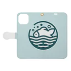 maturedのシンプルなお魚 Book-Style Smartphone Case:Opened (outside)