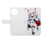 studio AzurのAria 普段着ディフォルメ Book-Style Smartphone Case:Opened (outside)