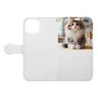 Creation CATのゴージャスCAT Book-Style Smartphone Case:Opened (outside)