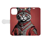 hogarakuの縄文猫 Book-Style Smartphone Case:Opened (outside)