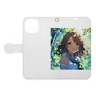 AQUAMETAVERSEのセーラー服の可愛い女の子　Tomoe bb 2712 Book-Style Smartphone Case:Opened (outside)