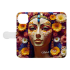 お花屋SUNのFlora Cleo「フローラ・クレオ」 Book-Style Smartphone Case:Opened (outside)