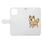 slowlifecreateの柴犬の「しば」 Book-Style Smartphone Case:Opened (outside)