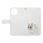 YouTube医療大学のMany Many Yodare Dog Book-Style Smartphone Case:Opened (outside)