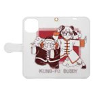 KOCHI shopのKUNG-FU BUDDY 手帳型スマホケースを開いた場合(外側)