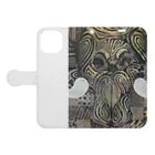 IS BONE YUのelephant Book-Style Smartphone Case:Opened (outside)