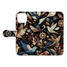 BONZEWORKSの花と鳥1 Book-Style Smartphone Case:Opened (outside)