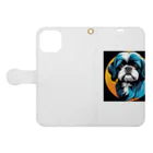 エッグのmysterious shih tzu dog Book-Style Smartphone Case:Opened (outside)