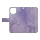 malxileの左官の壁　VIOLET Book-Style Smartphone Case:Opened (outside)