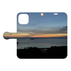Y life partnerの沖縄の夕暮れ Book-Style Smartphone Case:Opened (outside)