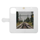 atoyuki_SHOPの鉄道レールデザイン Book-Style Smartphone Case:Opened (outside)