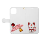 大江戸花火祭りのInari Fox Charm Magic～稲荷の狐3-6 Book-Style Smartphone Case:Opened (outside)