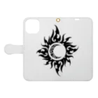 金太郎問屋のトライバルSUN&MOON Book-Style Smartphone Case:Opened (outside)