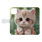 癒しの部屋🐾໒꒱の甘えん坊にゃんこ🐈🐾 Book-Style Smartphone Case:Opened (outside)