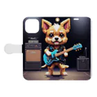 Void Dogの華やかなロックスター犬🎸 Book-Style Smartphone Case:Opened (outside)