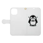 TAKU0822のシンプルで可愛いペンギングッズ Book-Style Smartphone Case:Opened (outside)