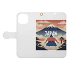 Girl’sBand CKのJAPANSUMO Book-Style Smartphone Case:Opened (outside)