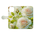 Rパンダ屋の「白薔薇」グッズ Book-Style Smartphone Case:Opened (outside)