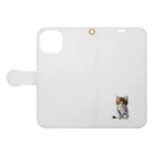 ネコネコ笑店 -Cat Goods Store-のDrねこ丸No1 Book-Style Smartphone Case:Opened (outside)