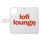 Lofi LoungeのLofi Lounge 赤 手帳型スマホケースを開いた場合(外側)