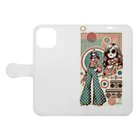 レトロのミカ (Mika) Book-Style Smartphone Case:Opened (outside)