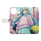 yozoraniyumeoの魔法セーター少女 Book-Style Smartphone Case:Opened (outside)