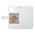 RIKUPANDAのMY NAME IS. . . Book-Style Smartphone Case:Opened (outside)