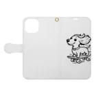 DOG is GOD のスケボー犬ライダー Book-Style Smartphone Case:Opened (outside)