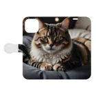 zigerparkのクッションと猫 Book-Style Smartphone Case:Opened (outside)