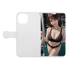 kura111のスポーツ女子 Book-Style Smartphone Case:Opened (outside)