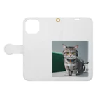 碧月の猫 Book-Style Smartphone Case:Opened (outside)