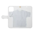 IMABURAIのFresh baby light blue T-shirt 手帳型スマホケースを開いた場合(外側)