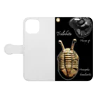 TAKASAGOBASEの三葉虫(trilobite) Book-Style Smartphone Case:Opened (outside)