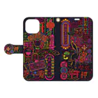 中村杏子のアジアンネオン Book-Style Smartphone Case:Opened (outside)