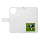 コナカマ通販SUZURI支店のCOW-2021 Book-Style Smartphone Case:Opened (outside)