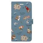 sae. のHara Pecotな童話 （ブルー）　Iphone6s/6/6 Plus/8/7/SE/8 Plus/7Plus用配置 Book-Style Smartphone Case