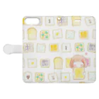 mizuhoのパンおいしいな Book-Style Smartphone Case:Opened (outside)