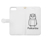 MrKShirtsのFukurou (フクロウ) 黒デザイン Book-Style Smartphone Case:Opened (outside)