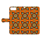 tettetextileのTako tile_orange Book-Style Smartphone Case:Opened (outside)