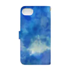 ataruno artのLight Blue 淡い空 Book-Style Smartphone Case :back