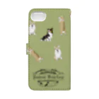 Saori  BTのiphone 6 6s 7 8 用コーギー Book-Style Smartphone Case :back