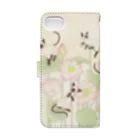 OSORAの蓮の花とシャム猫 Book-Style Smartphone Case :back