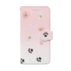 田中ザビエル世界のどうぶつの桜咲くパンダ Book-Style Smartphone Case