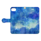 ataruno artのLight Blue 淡い空 Book-Style Smartphone Case:Opened (outside)