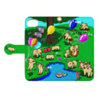 momosakuのThe piglets land Book-Style Smartphone Case:Opened (outside)