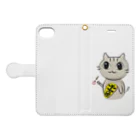 ふなっきーのねこ美容師 Book-Style Smartphone Case:Opened (outside)