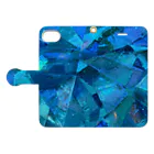 Atelier HILOのParaiba Tourmaline    Morpho Blue Book-Style Smartphone Case:Opened (outside)