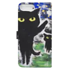 ねこぜや の黒猫の夜 Book-Style Smartphone Case :back