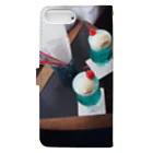 masaya_creamsodaの青いクリームソーダ Book-Style Smartphone Case :back