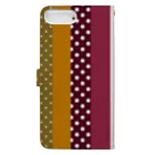 orange_honeyのストライプと水玉 Book-Style Smartphone Case :back